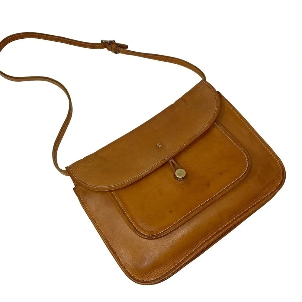 Vintage Genuine Leather Commuter Satchel
